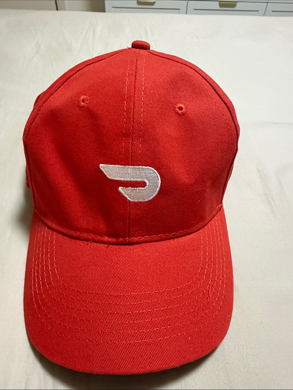 Red Delivery Logo Baseball Cap - Men Swim Accessory